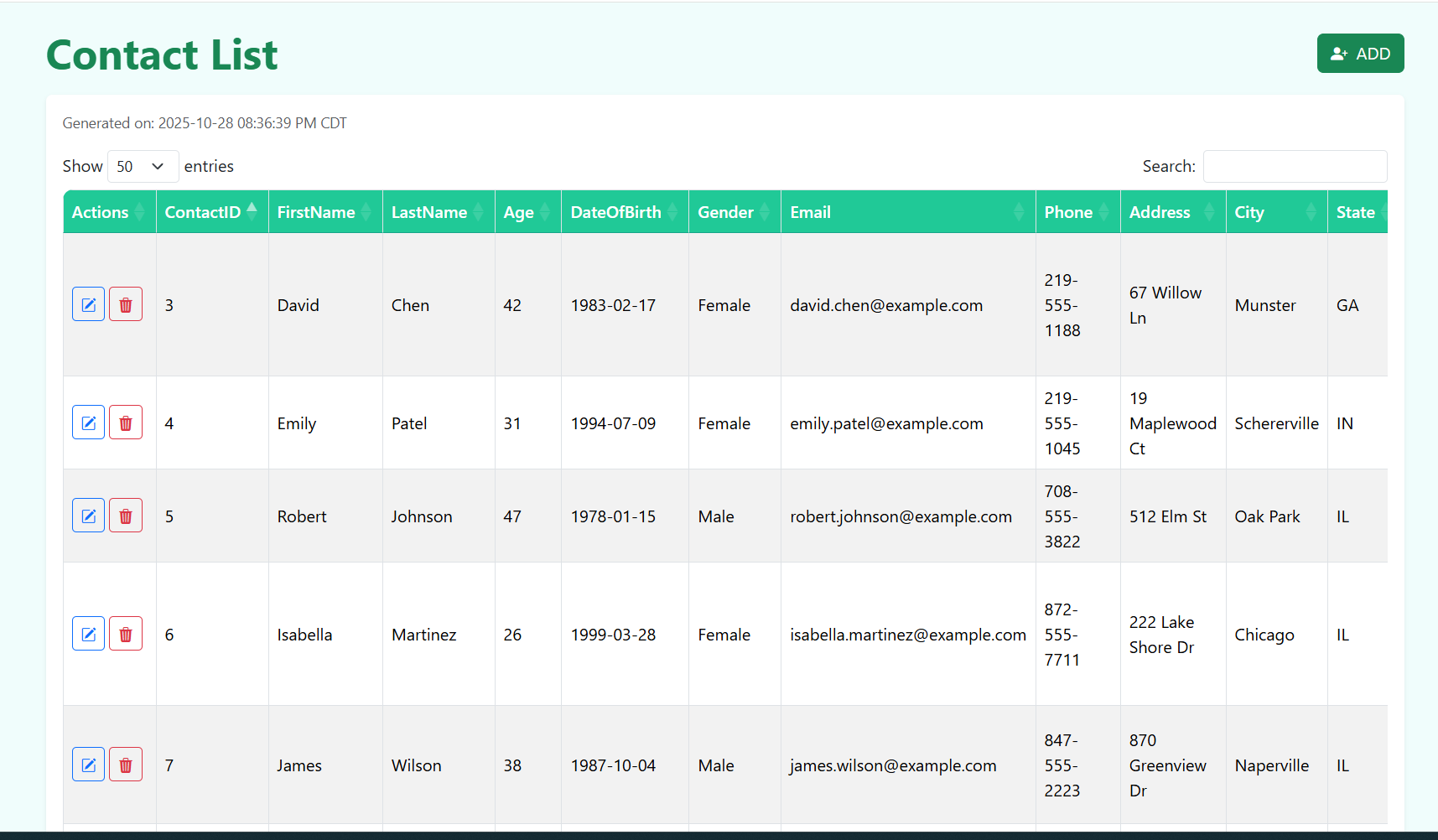 Screenshot of Azure Function App Bootstrap 5 CRUD microservice